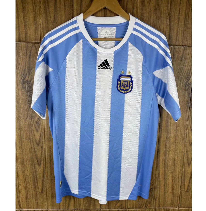 2010 Argentina Retro Home Kit Soccer Jersey